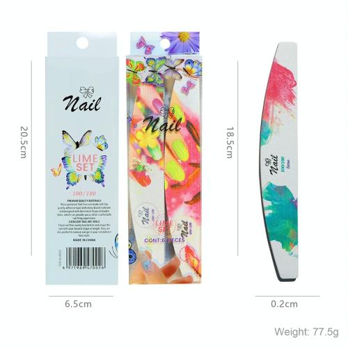 GJ0507 6 In 1 Nail Art Tools Polish Nails Scrub Strips(Christmas)