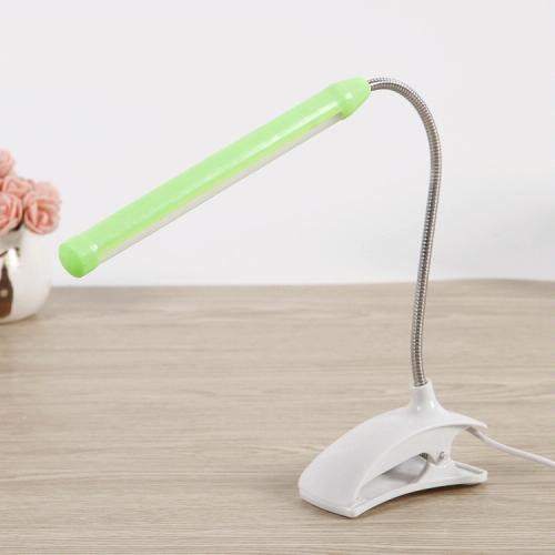 XL-013 USB Clip Learning Eye-care Desk Lamp LED Plastic Base Long Tube Bedside Lamp(Green)