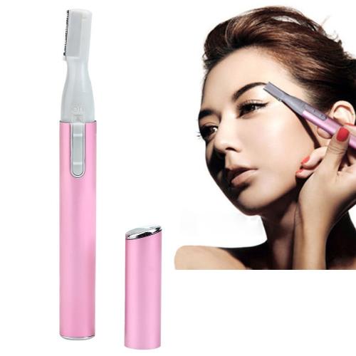 Portable Electric Eyebrow Face Hair Trimmer Micro Precision Removal Clipper Shaver Face Care Shaving Trimmers(Metal powder)